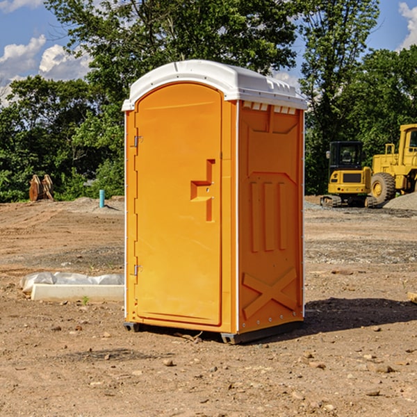 how often are the portable restrooms cleaned and serviced during a rental period in Brazil